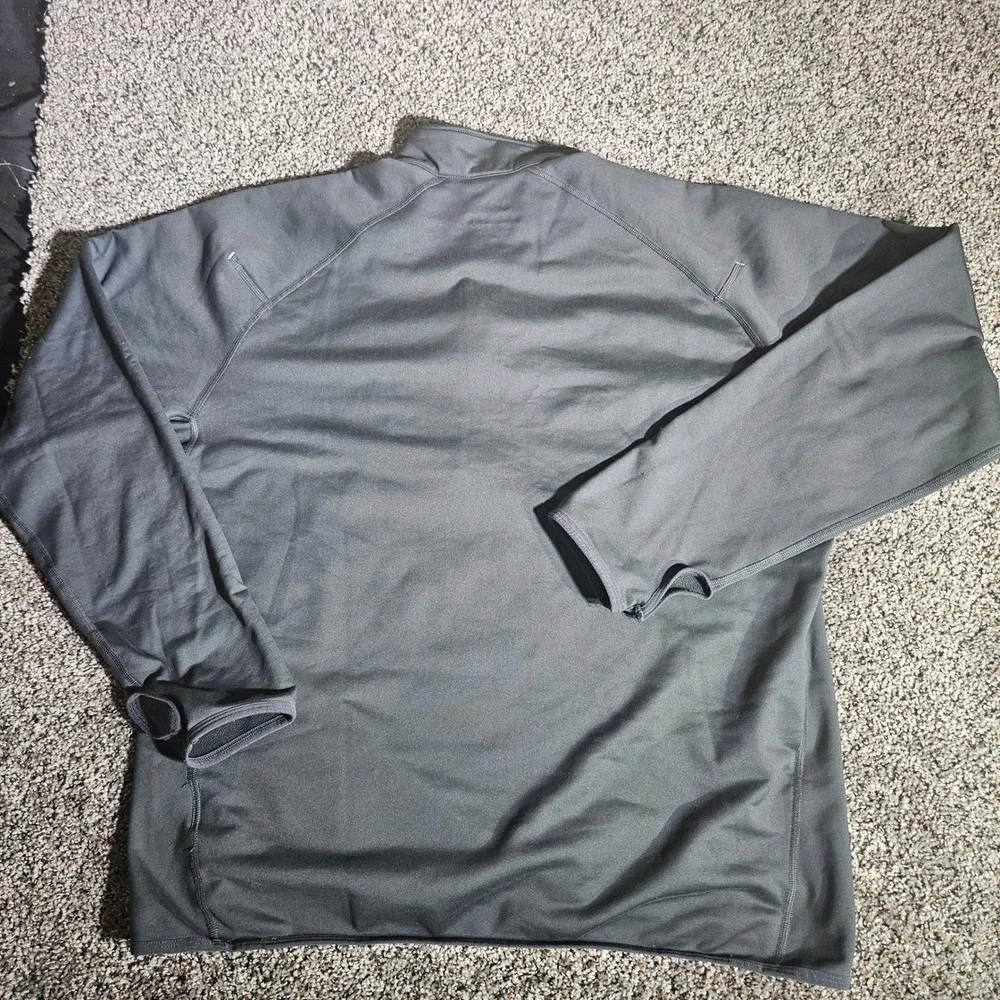 Nike Dri-FIT Mens Quarter Zip Pullover Gray Training Top 413064-060 Size L